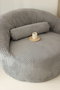 Atelier Del Sofa Juego de Sofá de 1 Plaza y Pouffe Antracita